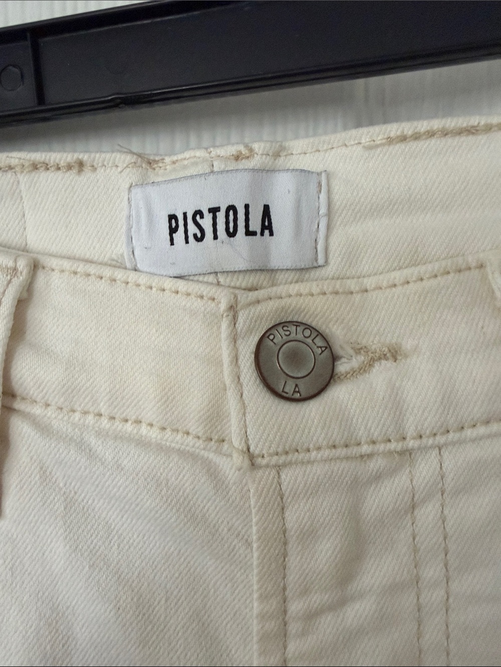 pistola Cream Straight-Leg Jeans - Picture 2 of 5